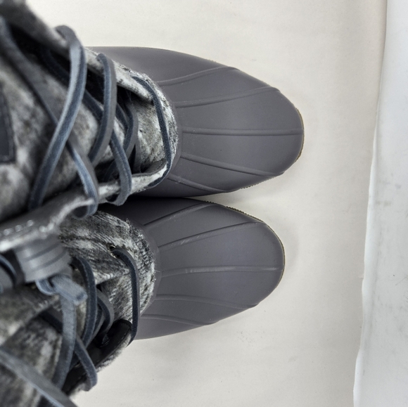 Sperry Top-sider Womens Saltwater Plaid Wool Blend Duck Boots Sz 9.5 Waterproof - Picture 9 of 16